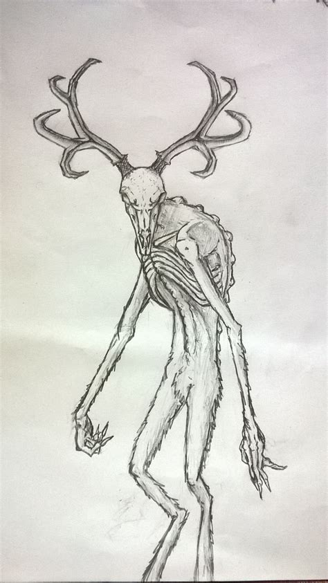 scary creature drawings