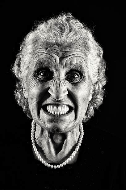 scary old lady face