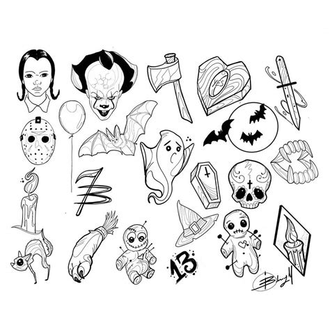 Ghostface Halloween Temporary Tattoo Sticker (Set of 2) Movie tattoos