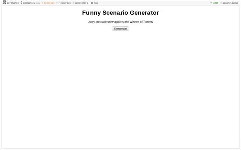 scenario generator funny
