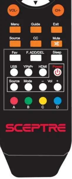Sceptre Tv Remote Guide