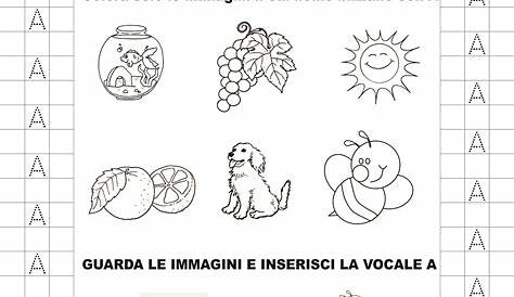 Classe prima, italiano: riconoscimento delle vocali | Learning italian
