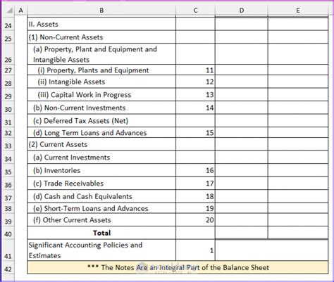 schedule 3 balance sheet format in excel with formula