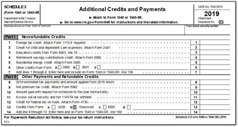 schedule 3 form 1040 2022