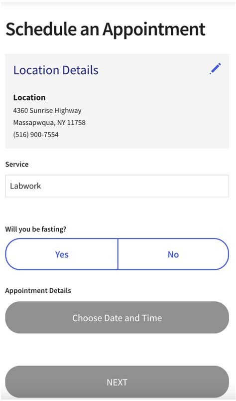 schedule an appointment labcorp