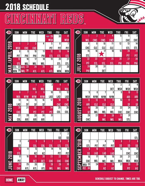 schedule for cincinnati reds