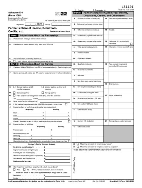 schedule k 1 2022 pdf