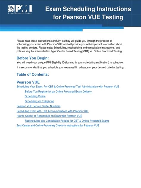 schedule pearson vue exam