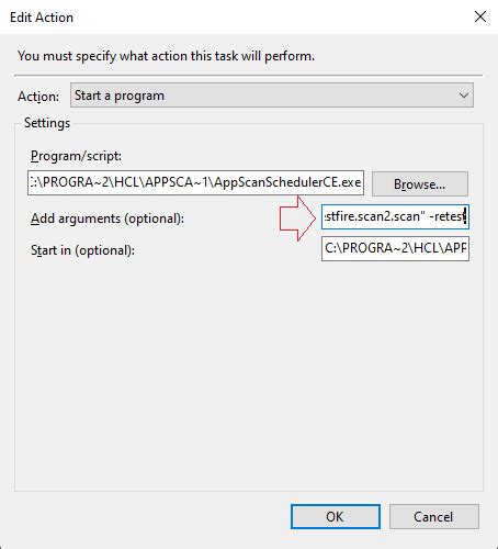 schedule task with http command arguments