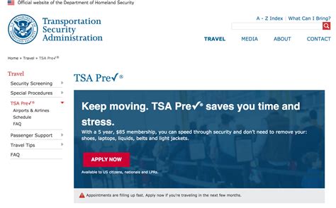 schedule tsa precheck appointment