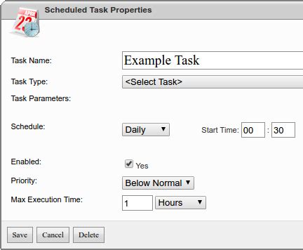 scheduled task with parameters