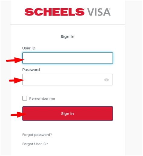 scheels credit card login issues
