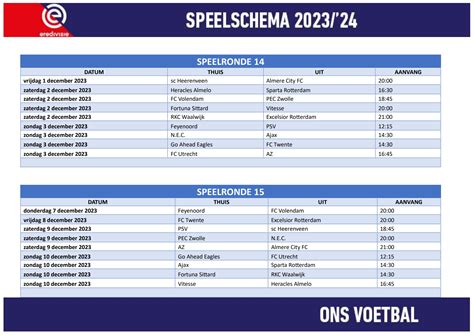 schema eredivisie 2023 2024