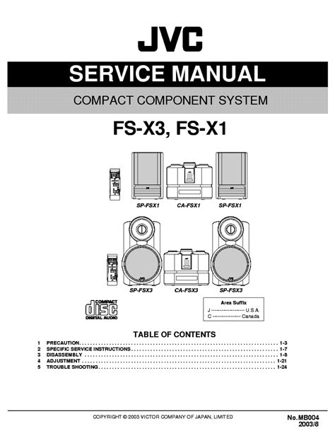 JVC DXJ21UG (01) Schematic Diagrams Compact Component System Manual