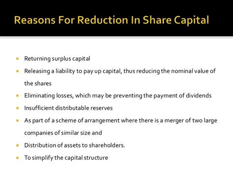 scheme of capital reduction