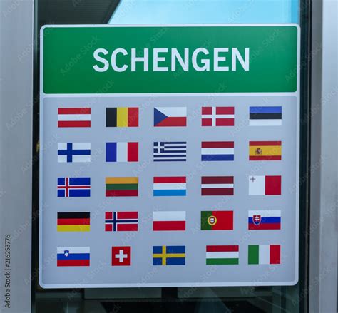 schengen countries flags