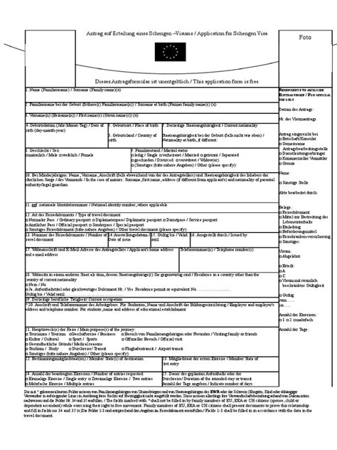 schengen visa application form for germany