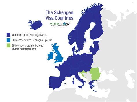 schengen visa map