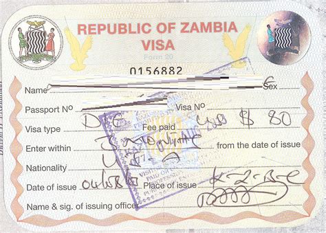 schengen visa requirements zambia