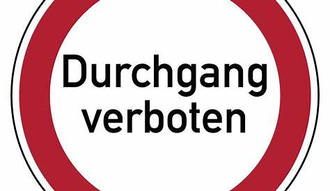 Verbot: Kombischild "Durchgang verboten" - www.labelversand.de