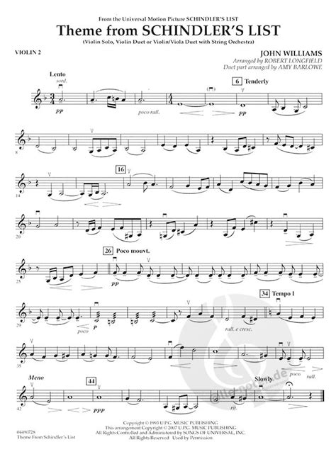 Schindler's List String Orchestra Pdf
