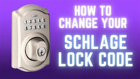 Schlage Door Lock Change Passcode