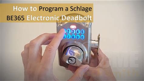 Schlage Electronic Lock Programming