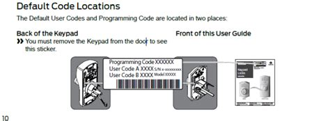 Schlage Keypad Lock Default Code