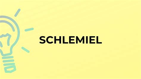 schlemiel meaning in english