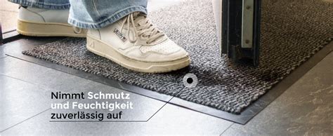 SchmutzfangTeppichLäufer Meterware WASH and CLEAN Grau, 90 x 100 cm