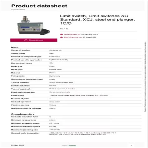 Schneider Limit Switch Catalog