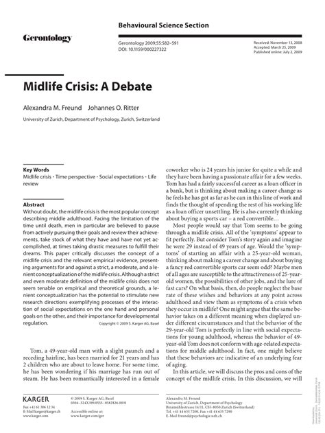 scholarly articles on midlife crisis