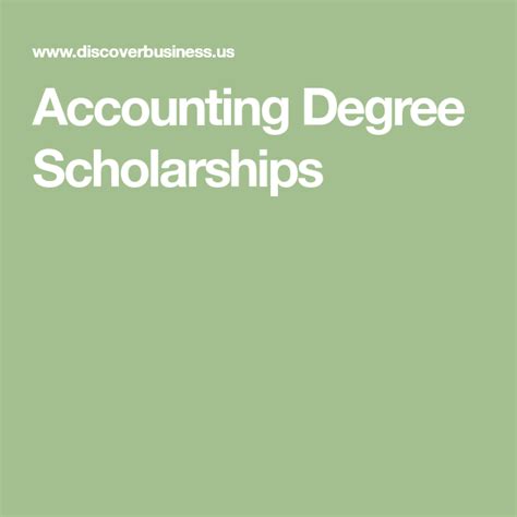 scholarships for accounting degrees