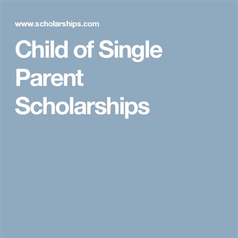 scholarships for children of single parents