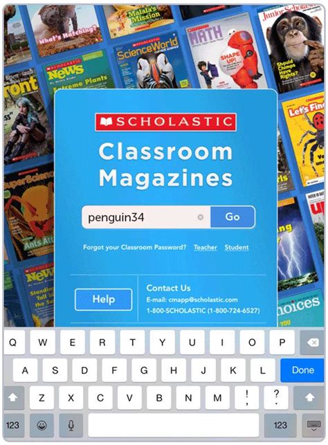 scholastic classroom magazines login