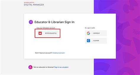 scholastic digital manager teacher sign in