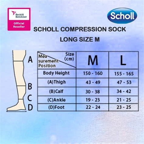 Scholl Compression Socks Size Guide