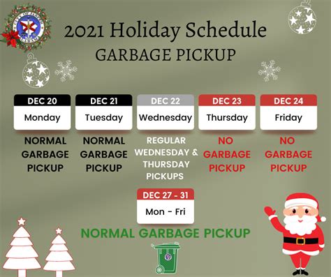 Schomberg Garbage Schedule 2021