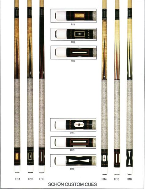 Schon Pool Cue Catalog