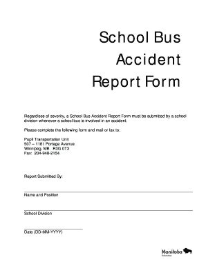 school bus accident report