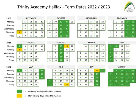 school calendar for 2022 for halifax