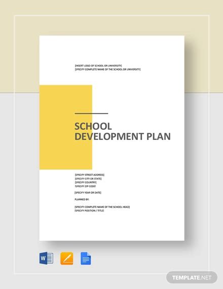 school development plan examples pdf