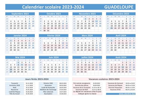 school holidays guadeloupe 2023 2024 travel