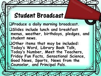 school news broadcast ideas