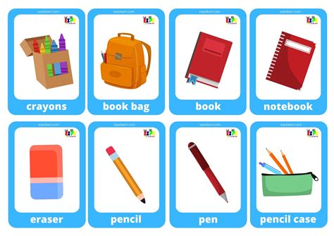 School Objects Flashcards