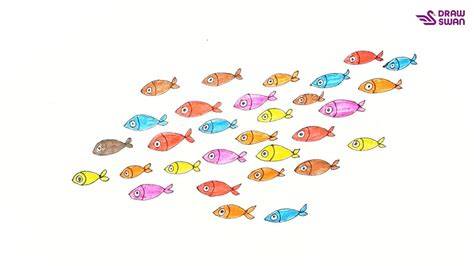 School Of Tuna Fish Drawing by Karl Addison Fine Art America