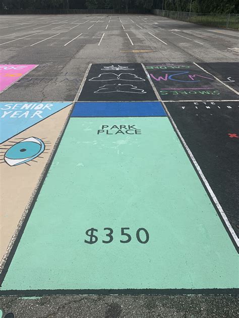 school parking spot painting ideas