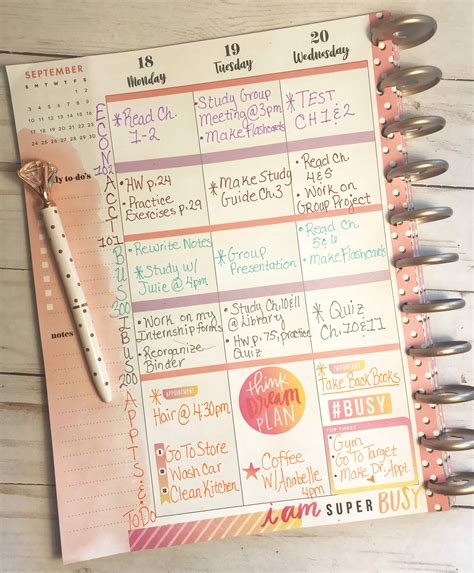 School Planner Ideas