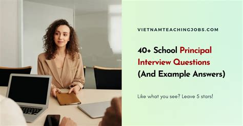 school principal interview questions and answers