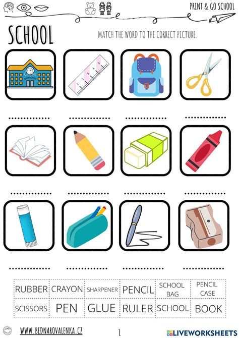 School Supplies Fun Activities